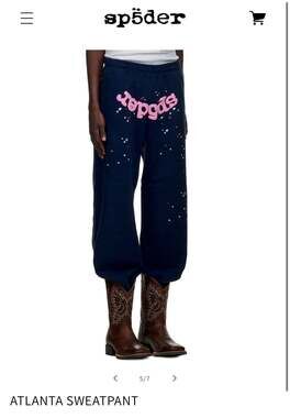 Sp5der pink bubble sweatpants sz M - unisex